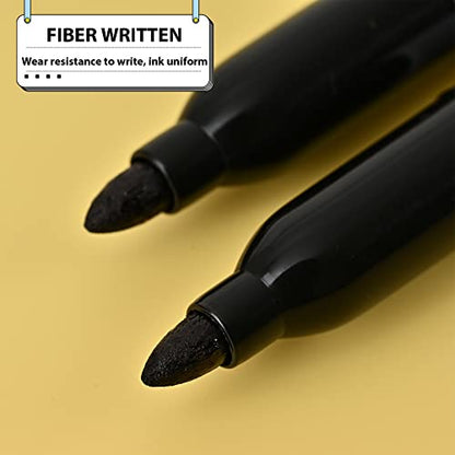 Permanent markers, 100 packs permanent markers bulk, quick dryingin one second, waterproof, smooth, noteasy to erase, durable, can be markedon glass, tiles and cloth, office supplies - size: 1 Count (Pack of 100)
