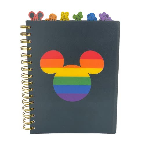 Disney Pride Spiral Tab Journal Diary Notebook, Mickey Mouse Rainbow Pride Journal - style: Disney Pride
