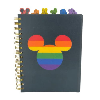 Disney Pride Spiral Tab Journal Diary Notebook, Mickey Mouse Rainbow Pride Journal - style: Disney Pride