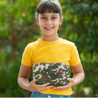 ZIPIT Camo Pencil Box for Boys, Cute Pencil Case for School, Large Capacity Stationery Organizer Box - color: Camo Green