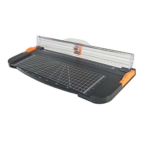 Portable A4 Paper Cutter Efficient Desktop Trimmer for Office Home with Security Cutter Head for Craft Paper Photos Cards Scrapbooking, ABS Material Black