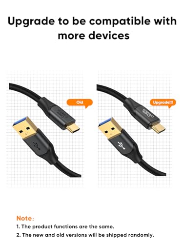 CableCreation USB C to USB A Cable 5FT, USB 3.1 3.2 Gen2 10Gbps Data Cable | USB A to C, Android Auto 3A for USB C External SSD MacBook Pro iPad, Galaxy S24/S23+, iPhone 16/15, 1.5m - color: Black, size: 5FT/1.5m