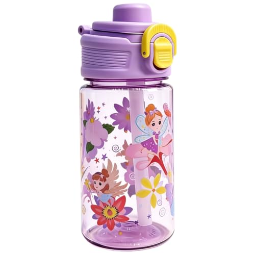 Flip, Bite and Sip 3-in-1 Straw Kids Water Bottle, Leak-proof, 13oz | Sturdy and Drop-resistant, with Handle, BPA Free, Dishwasher Safe, Perfect for School, Travel, and Home - color: Elf