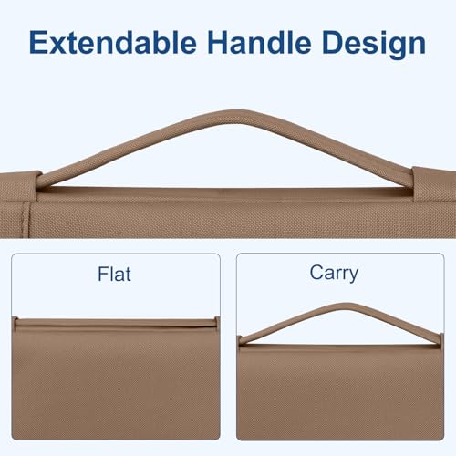 MOSISO Laptop Case 13.3 inch, 13-13.3 inch Laptop Sleeve with Handle Compatible with MacBook Air/Pro 13/Pro 14 M5 M4 M3 M2 M1,HP Dell ASUS Lenovo, Polyester Multifunctional Computer Bag, Brown - color: Brown, size: 13.3 inch