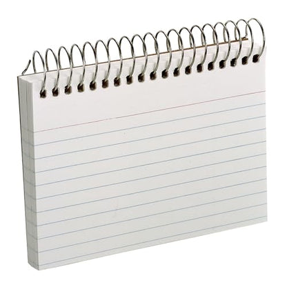 Oxford Premium-Weight Index Cards, Spiral, Ruled, 3 x 5 Inches, White, 50 Cards per Pack, 1 Pack (40282) - color: White, size: 3 X 5 in Spiral