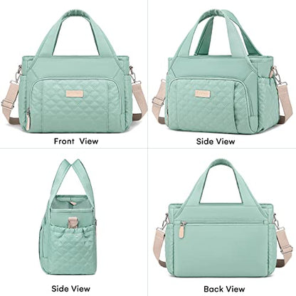 Artelaris Insulated Lunch Bag for Women,Leak-Proof Cooler Lunch Box, Cooling Tote for Adult,with 7 Pockets,Adjustable Strap(15 Liters) - color: Green