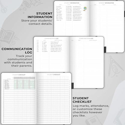 Clever Fox Teacher Planner, School & Homeschool Book, B5 Size Black | Undated, 7x10, lay-flat binding, heavy-duty hardcover, teacher lesson weekly & daily planner, homeschool supplies - color: Black, size: Smaller than A4 (7″ x 10″)