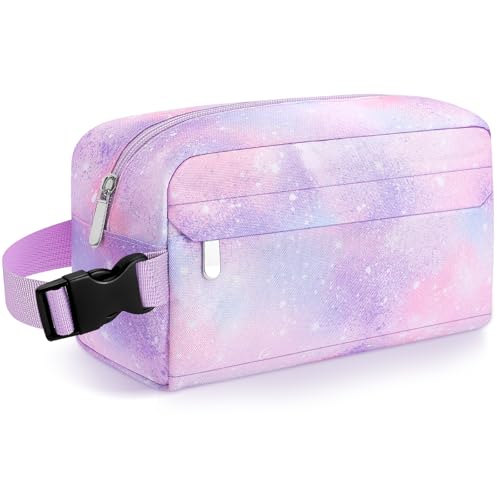 Small Insulated Snack Bag Lunch Bag for Kids Lunch Box for Women/Men, Collapsible [3L/5-Can] Reusable Lunch Bag Cooler Bag for Bottle with Handle Buckle for Work/School/Travel,Pink Starry Sky - color: Pink Starry Sky