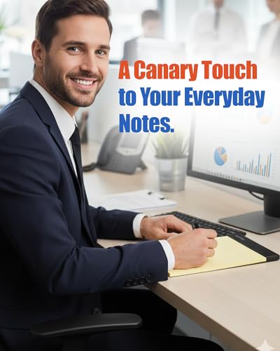 Mintra Office Canary Legal Pads - Premium Quality Heavyweight Paper With Micro-perforated sheets, Smooth-lined paper, Ideal for Office Tasks, Assignments or Notes, Meetings, and Journaling, 6 pack WIDE RULED, Yellow Paper, Premium Writing Pad, 8.5"x11" -