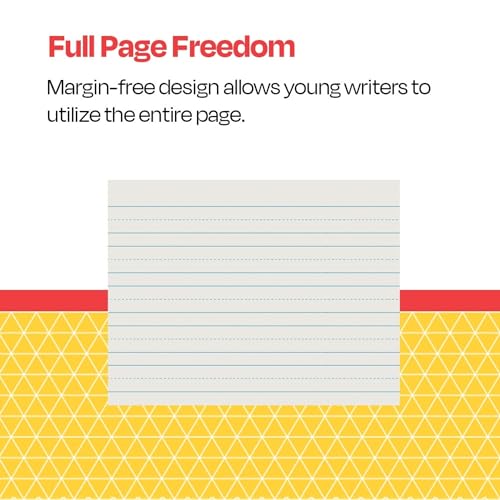School Smart - 85348 Skip-A-Line Ruled Writing Paper, 1 Inch Ruled Long Way, 10-1/2 x 8 Inches, Pack of 500 White - size: 10.5" x 8" - 1" Ruled