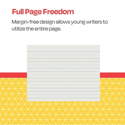 School Smart - 85348 Skip-A-Line Ruled Writing Paper, 1 Inch Ruled Long Way, 10-1/2 x 8 Inches, Pack of 500 White - size: 10.5" x 8" - 1" Ruled
