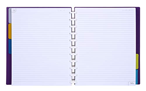 Talia Discbound Notebooks, Planner, Customizable, (Strong Purple, Letter (8.5in x 11in)) - color: Strong Purple, size: Letter (8.5in x 11in)