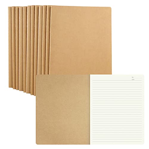 zmybcpack 12 Pack 8.5x11 inch Large Lined Notebook Journals Bulk, 32 sheets / 64 Pages, Sketchbook Composition Notebook Journals Subject Notebooks Planner for College Students Office - size: 8.5 x 11"(12pack line)