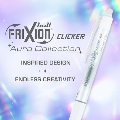 PILOT FriXion Aura Retractable Erasable Gel Pens, Fine Point 0.7 mm, Salmon Ink, Dozen - color: Salmon