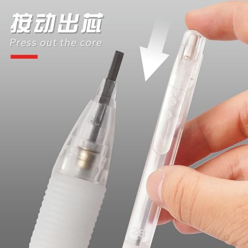 4pcs - Student Exam 2B Pencil - High School Entrance Exam Computer Answer Card Press 2.0 Automatic Pencil-4 pieces