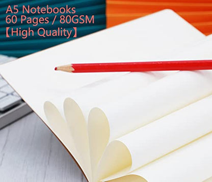 32 Pack Notebook Journals for Travelers, Students and Office, Writing Diary Subject Notebooks Planner with Thick Paper, 60 Pages, 30 Sheets, 8.3x5.5 inch, A5 Size, Travel Journal Set (Blank) - style: 32pack blank page