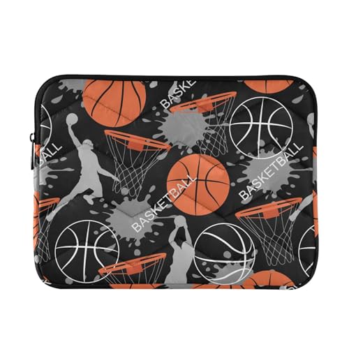 Cute Laptop Sleeve 13 inch Basketball Sport Laptop Bag 14 inch Waterproof Computer Bag for Women Laptop Accessories Computer Cover Bag for Tablet Men - color: Basketball Sport