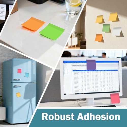 16 Pack of 3x3 Inch Sticky Notes Self-Stick Memo Pads - 960 Sheets in Total! Great for Home, Office & School