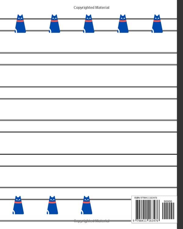 notebook: DOUBLE LINED WRITING PAD HANDWRITING PRACTICE / Double Line Notebook For Kids /ACTIVITY BOOK GIFT IDEAS/ Double Line Notebook Paper for ... / Kindergarten / Pre K / K-3 Students