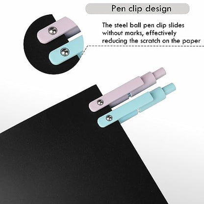 Ddaowanx Gel Pens Set,10 Pcs 0.5mm Retractable Quick Dry Black Ink Pens | Fine Point Smooth Writing Pens for Journaling,Cute Stationery Office&School Supplies,Gifts for Women Stocking Stuffers - color: 10 Pcs Gradient-Black Ink