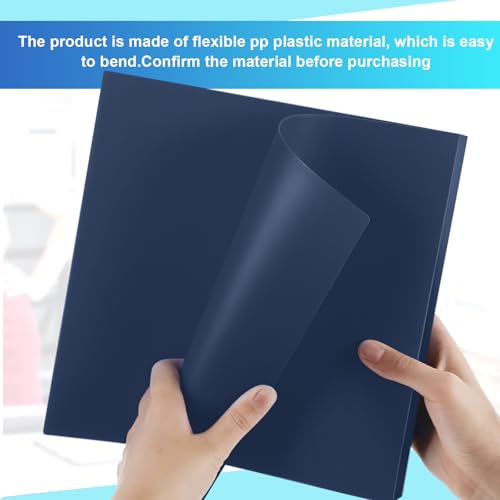 Henoyso 6 Pcs 1 Inch Mini Plastic 3 Ring Binders Fits 5.5" x 8.5" Paper, Holds(Capacity 200 Sheets), Flexible Three Round Rings Small Dark Blue A5 Binders Bulk for School, Office Use, Photo Album - color: Dark Blue, size: 1 Inch