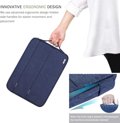 Voova 14 15 Inch Laptop Sleeve Case, Waterproof Computer Bag Cover Compatible with MacBook Air 15 M2/M3/M4 2022-2025, MacBook Pro 15, Hp chromebook 14, 14-15” Dell Lenovo Acer Asus, Blue - color: Blue, size: 14-15 Inch