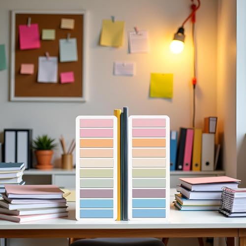 600 Pcs Pink Sticky Tabs, Page Markers Sticky Tabs Writable and Repositionable Book Flags Tabs Strip Index Tabs for Page Marking Classify File Notebooks and Writing Pads