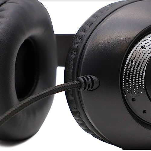 Avid AE‑55 USB Wired Headset with Noise‑Canceling Mic, Black/Silver, On‑Ear Design, 270° Rotating Boom, Chew‑Resistant Cord, Adjustable Fit for Classroom & Remote Learning (20‑Pack) - size: 20 Pack (USB)