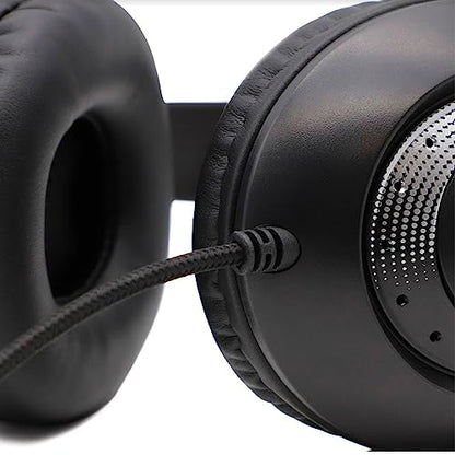 Avid AE‑55 USB Wired Headset with Noise‑Canceling Mic, Black/Silver, On‑Ear Design, 270° Rotating Boom, Chew‑Resistant Cord, Adjustable Fit for Classroom & Remote Learning (40‑Pack) - size: 40 Pack (USB)