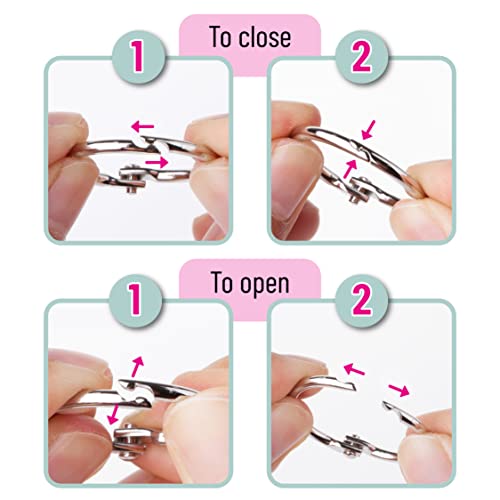 Mr. Pen- Loose Leaf Binder Book Rings, 1 Inch, 40 Pack | Metal Binder Rings for Index Cards, Keychains, School, Home, Office, Silver - color: Silver, size: 1", 40 Pack