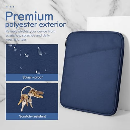 Dadanism 9-11 Inch Tablet Sleeve Bag Carrying Case, Denim | Fits iPad (A16) 11th Gen 11", iPad 10th Gen 10.9" Air 5/4, iPad Air M4/Pro 11", iPad 9/8/7th 10.2", Galaxy Tab A11+ Plus 11" - color: Denim, size: 9-11 inch