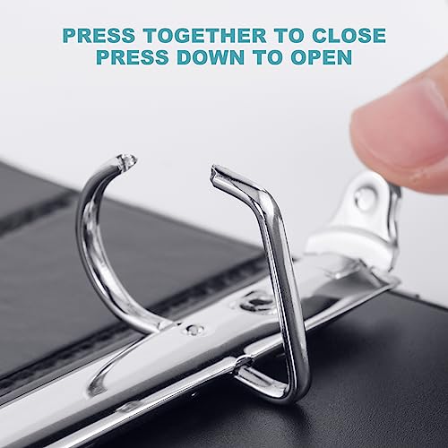 3 Ring Binder 1 Inch, ViVin Sturdy 1"-Slant D Ring Binder with 2 Interior Pockets, Clear View Cover, PVC-Free, Fits 225 Sheets of US Letter Size Paper (12 Pack, Black) - color: Black, size: 1 Inch, style: 12 Pack