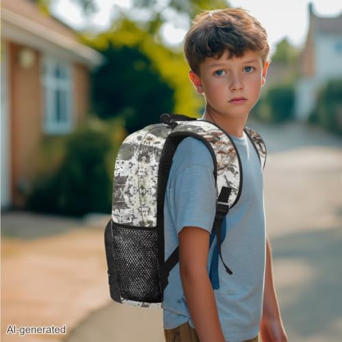 American Flag Bear Bookbags 3 in 1 School Backpack Set with Lunch Box Pencil Case 3PCS 17 Inch Teens Schoolbag for Middle High School Students - color: American Flag Bear