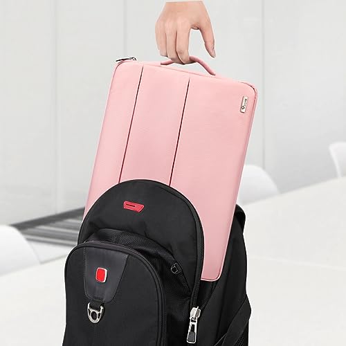 Voova Laptop Sleeve Carrying Case 15.6 16 Inch,Slim Computer Cover Bag Compatible with MacBook Pro 15/16, Dell xps 15,15-16 Inch HP Dell Asus Acer Laptop, Sakura Pink - color: Sakura Pink, size: 15.6-16 Inch