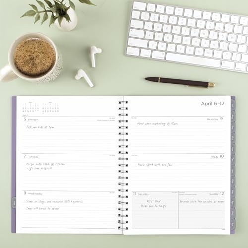 Mead Planner 2026-2027 Weekly & Monthly Academic 15-Month April-June, 8.5" x 11", Lilac (CAW62019) - color: Lilac, size: 8.5"W x 11"H, style: 2026-2027