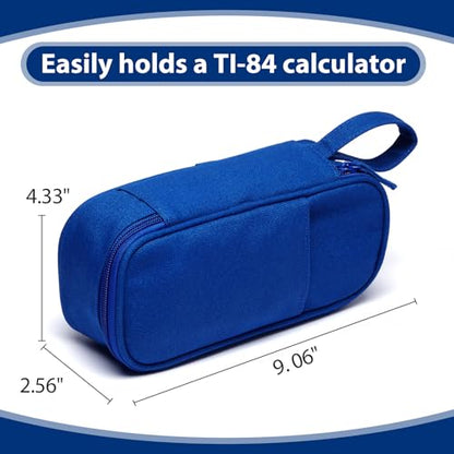 SPACEMATE Pencil Case Pouch Box Bag School Supplies Girls Boys Kids, Cute Preppy Stuff Large Big Capacity Aesthetic Pen Organizer, Back to College Stationary, Sapphire Blue, Heavy Duty Canvas, 1800ml - color: Sapphire Blue