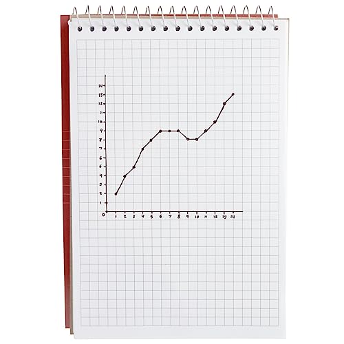 Juvale 6 Pack Quad Ruled 6x9 Inch Top Bound Spiral Graph Paper Notebook - 80 Sheets / 160 Writable Page Steno Notepads for Writing, Sketching, Drawing, School Supplies (6 Colors)