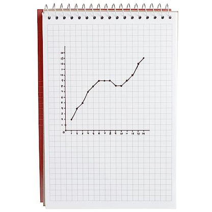 Juvale 6 Pack Quad Ruled 6x9 Inch Top Bound Spiral Graph Paper Notebook - 80 Sheets / 160 Writable Page Steno Notepads for Writing, Sketching, Drawing, School Supplies (6 Colors)