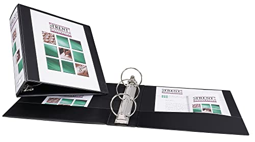 Avery Standard View 3 Ring Binder, 3" Round Rings, 460-Sheet Capacity, 3.5 Inch Wide Spine, 1 Black Binder, Ideal for Lightweight Organization and Occasional Referencing (05740) - size: 3"