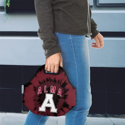 Campus Lab Alma College Tie-Dye Soft Neoprene Lunch Bag, Lightweight, Work - color: Alma College Scots