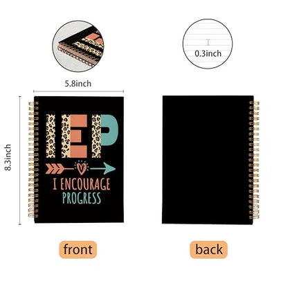 VNWEK Leopard IEP Teacher Spiral Notebook Journal 5.5x8.3 Inch, SPED Teacher Appreciation Gifts Journal, Special Education Educators Inspirational Lined Hardcover Spiral Notebook - color: lz-notebook-6