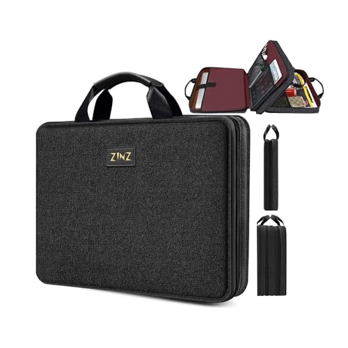 ZINZ Laptop Case 15 15.6 16 inch Sleeve, Expandable Computer Hand Bag with Multi-pockets Compatible with MacBook Pro 16 inch M4/M3/M2/M1, MacBook Air/Pro 15 inch and 15-16 inch Notebooks，B04K01