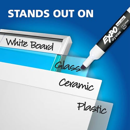 EXPO Dry Erase Markers, Low Odor Ink, Black, Chisel Tip, 36 Count - Easily Erases, Ideal for Classroom, Home, Office, Back to School, Teacher Supplies - size: Chisel
