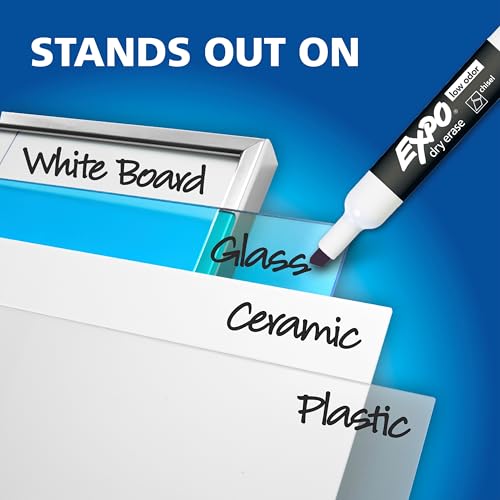 EXPO Dry Erase Markers Set, Fine & Chisel Tips, 11 Count - Classroom, Office Supplies, For White Boards, Easily Erases