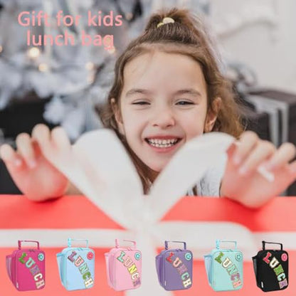 GYEUKHAM Insulated Lunch Bag for Women Girl Teen large Insulated Kid Lunch Bag,Large Reusable Cute Cooler Bag for School Work Picnic,Baby Green - color: Baby Green