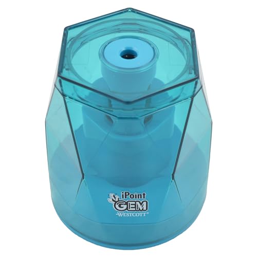 Westcott iPoint® GEM Battery Pencil Sharpener, Blue (00529) - color: Blue