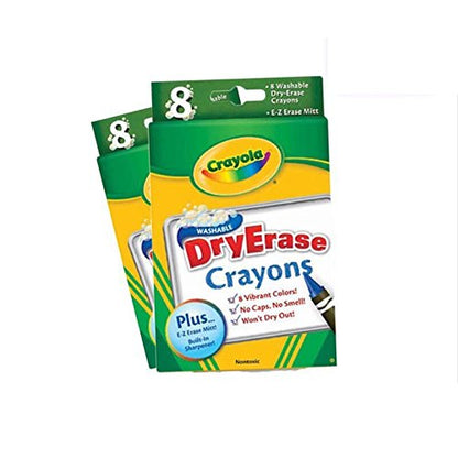 3 Pack of 8 Crayola Dry-Erase Crayons bundled by Maven Gifts