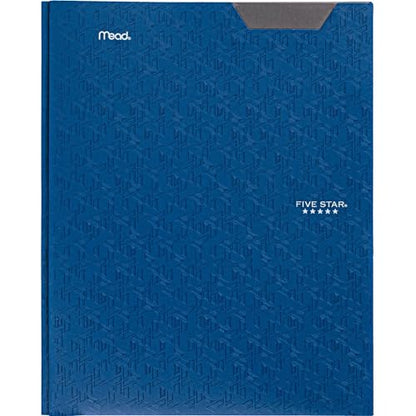 Five Star 2-Pocket Folder, Plastic Folder with Stay-Put Tabs and Prong Fasteners, Holds 8-1/2" x 11" Paper, Pacific Blue (72115) (Pack of 5) - color: Pacific Blue, size: 1 Count (Pack of 5)