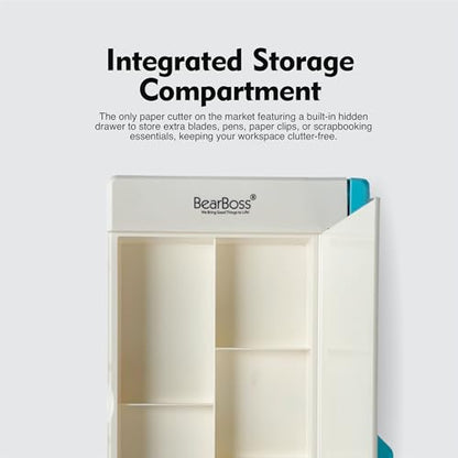 12 inch Paper Cutter, Guillotine Paper Cutter Heavy Duty, with Storage Worklion Precision Paper Trimmer with Safety Lock, Thickened Metal Based Cutting Board for Crafting Cardstock Photos