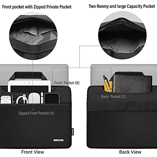 iBenzer 15.6 16 inch Laptop Computer Sleeve Carrying Case Bag for New MacBook Air 15-inch M2 A2941, MacBook Pro 15/16-inch, 15" Surface/Dell/HP/Acer/Lenovo Chromebook, Black LS-SLD15-BK - color: Black, size: 15 INCH
